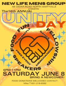 NEW LIFE MENS MEETING UNITY DAY @ North Amityville Recreation Center